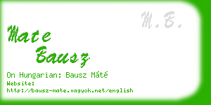 mate bausz business card
